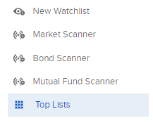 Image of the watchlist top lists in portal. 